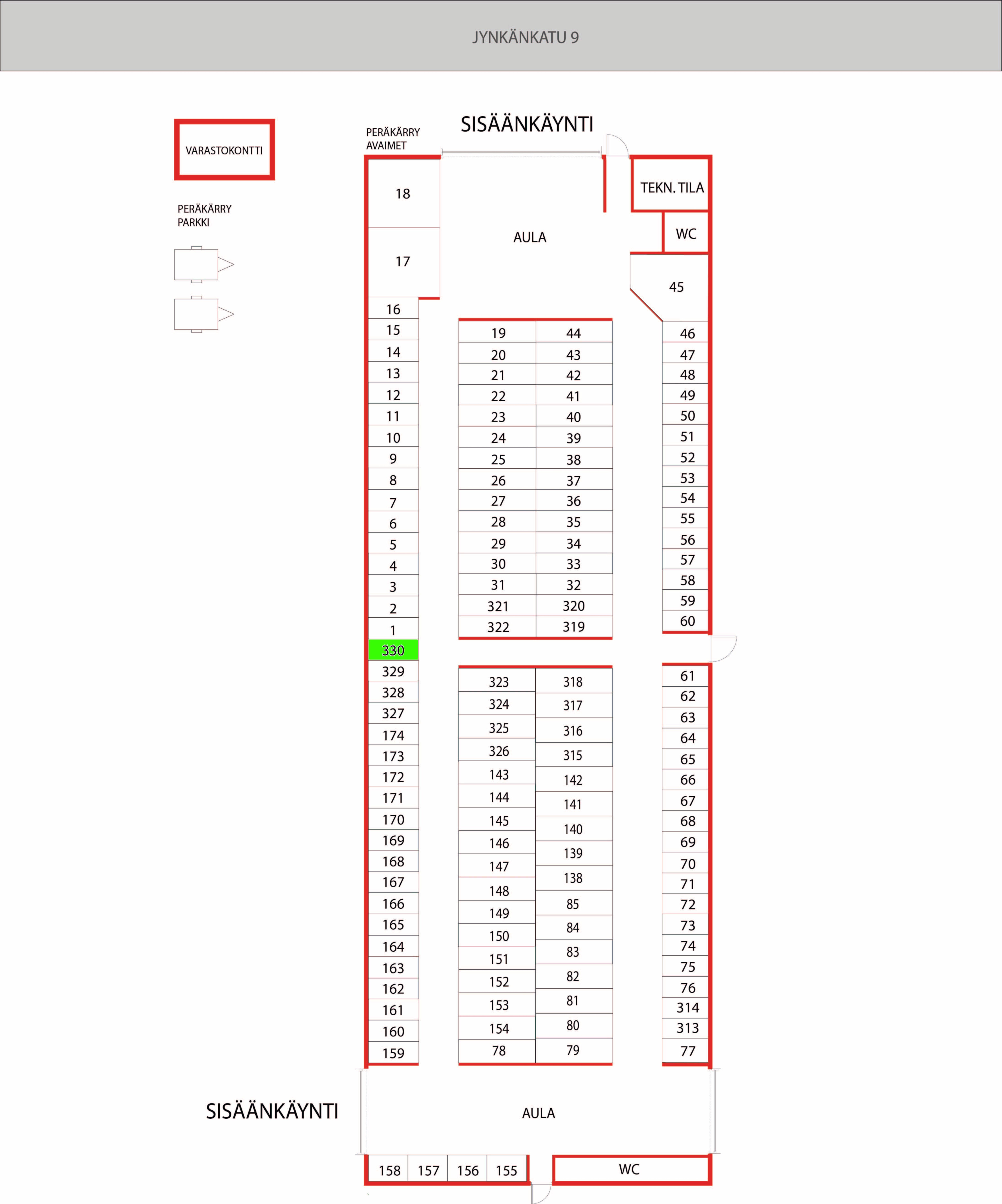 Jynkänkatu 9, n. 4,0 m²