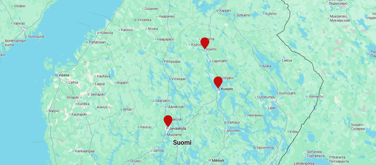 Savon Varastovuokrauksen toimipaikat kartalla
