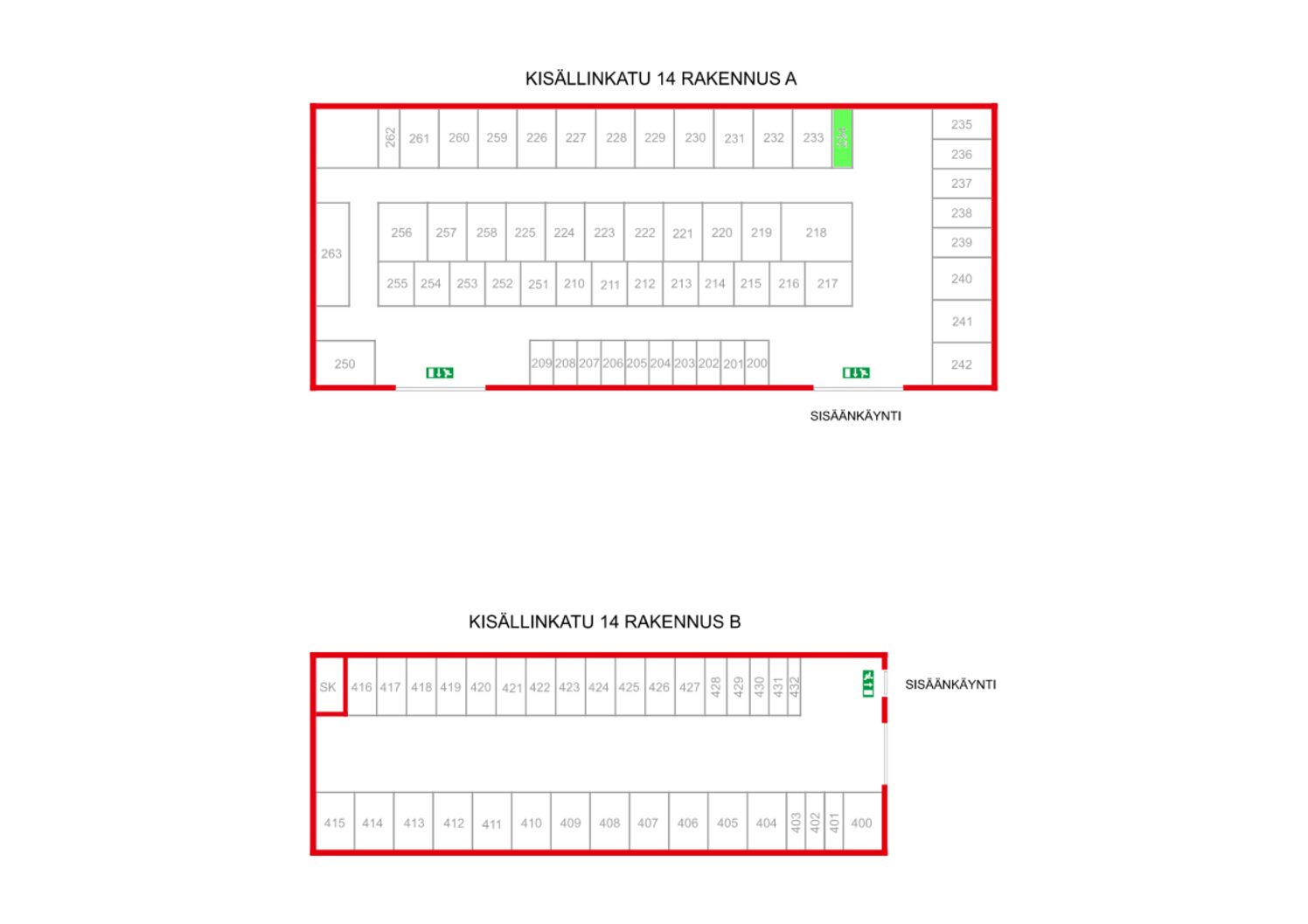 Kisällinkatu 14, n. 2,5 m²