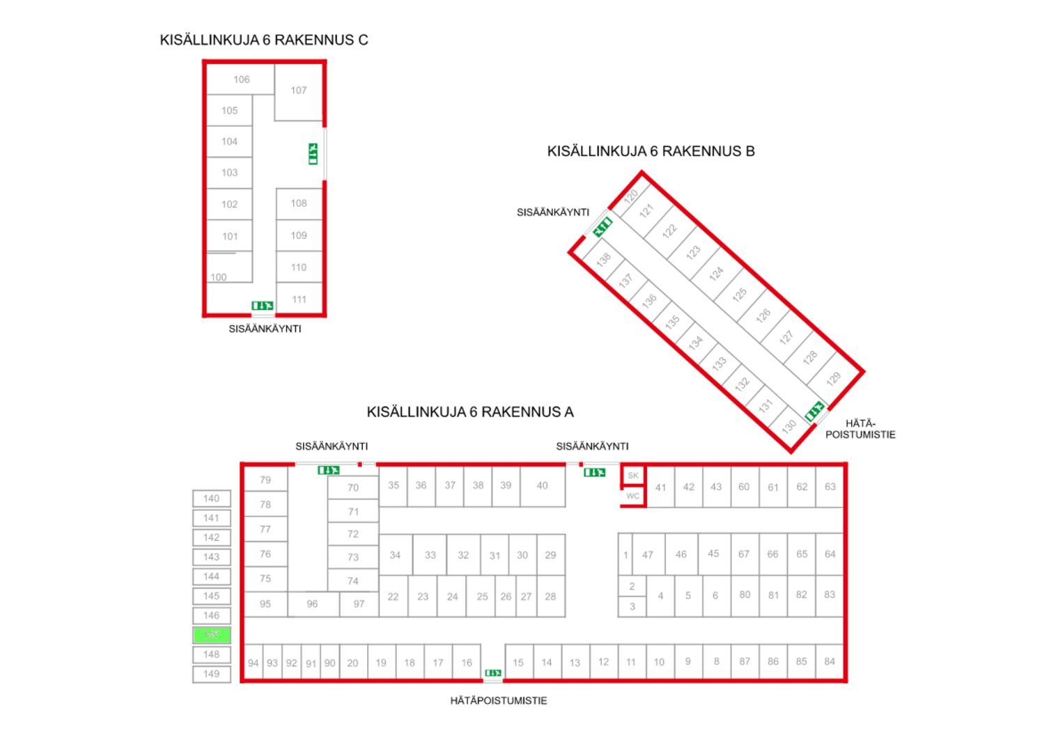 Kisällinkuja 6, puolilämmin varasto n. 2,5 m²